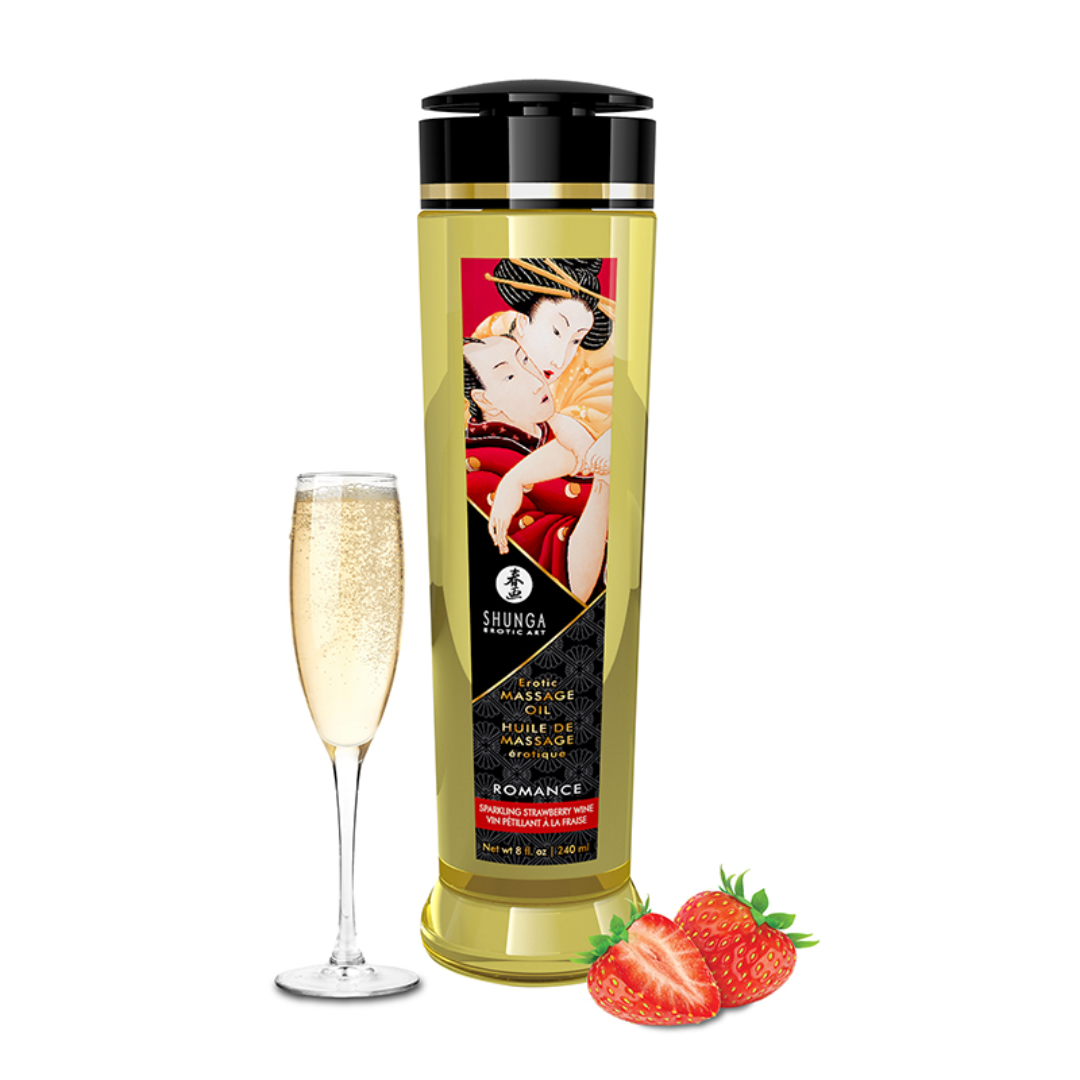 Huile à massage - Fraise & champagne